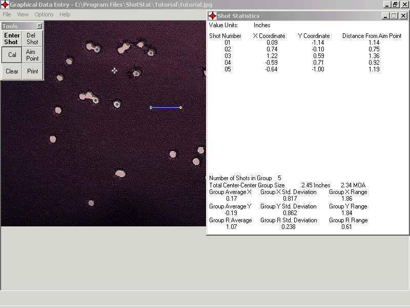 ShotStat Graphical Entry Screenshot